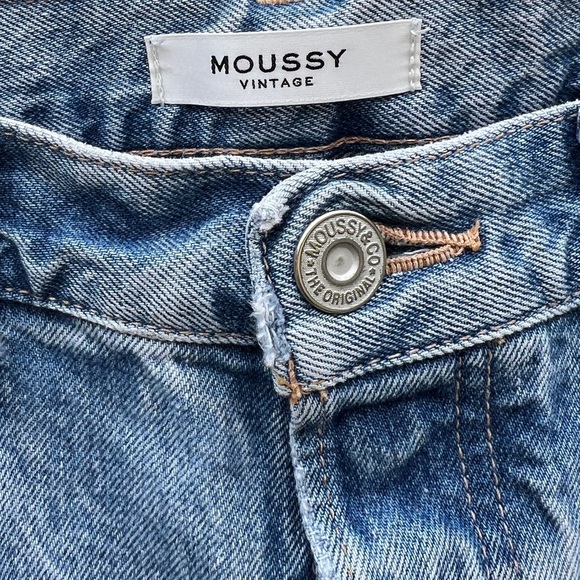 MOUSSY VINTAGE BRANFORD WOMEN’S JEANS SIZE 27 TAPERED LIGHT WASH 100% COTTON - Picture 4 of 9